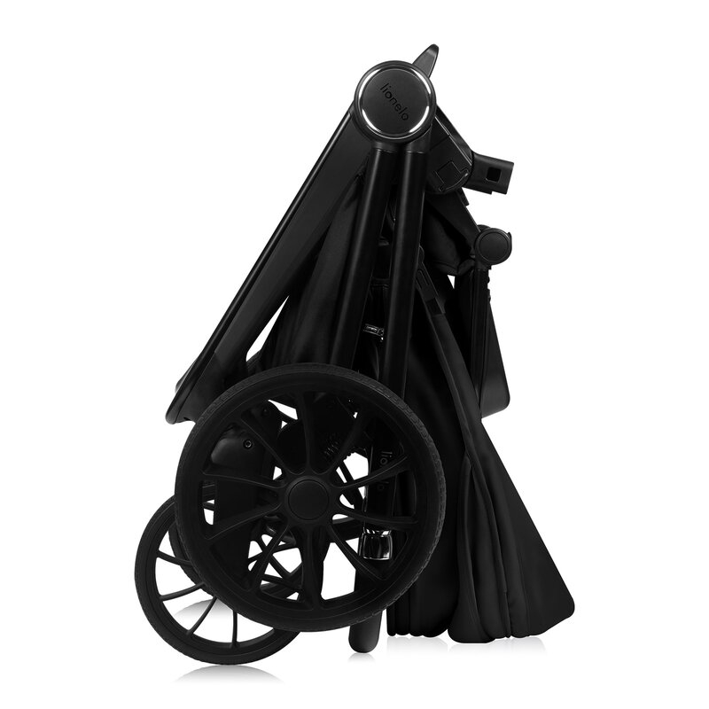 Carucior sport, Lionelo, Mika Plus, Cadru din aluminiu, Copertina XXL, Spatar reglabil in 3 pozitii, Cu accesorii, Pana la 22 kg, 6-48 luni; EN1888-1, EN1888-2 EN1466, Negru [22]