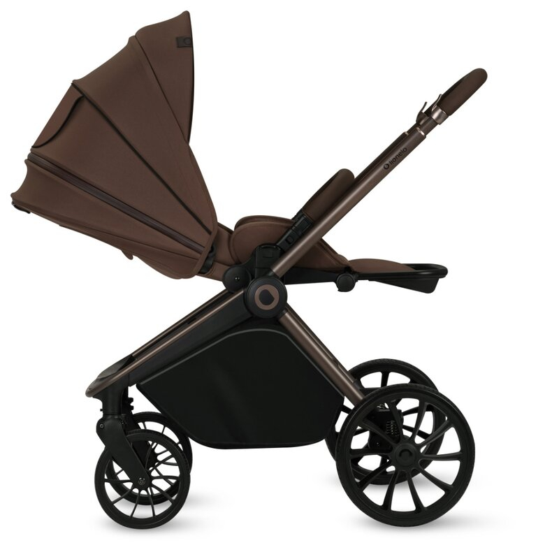 Carucior sport, Lionelo, Mika Plus, Cadru din aluminiu, Copertina XXL, Spatar reglabil in 3 pozitii, Cu accesorii, Pana la 22 kg, 6-48 luni; EN1888-1, EN1888-2 EN1466, Mocha Mousse [9]