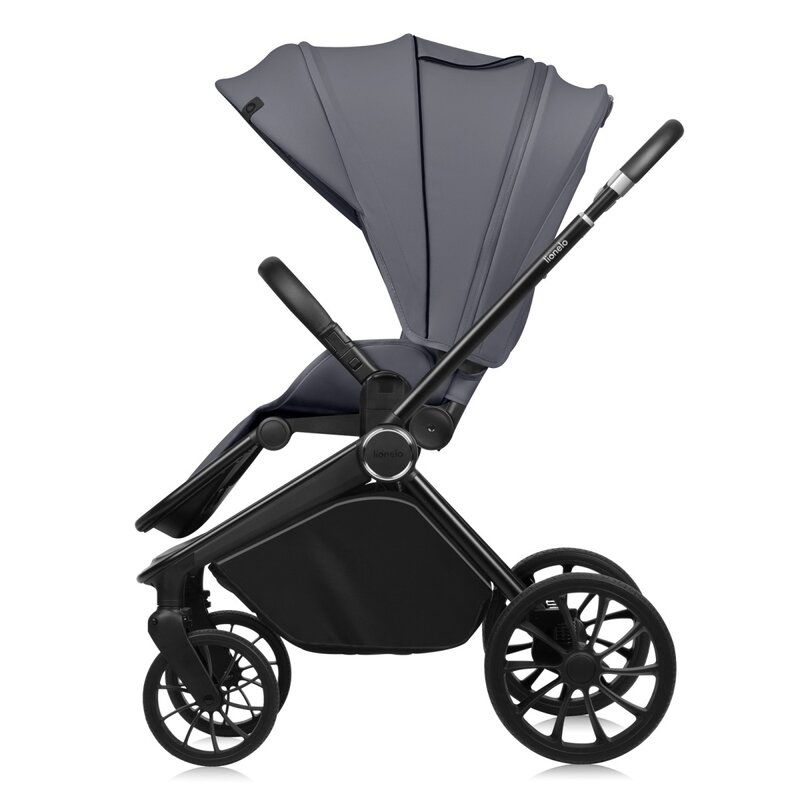 Carucior sport, Lionelo, Mika Plus, Cadru din aluminiu, Copertina XXL, Spatar reglabil in 3 pozitii, Cu accesorii, Pana la 22 kg, 6-48 luni; EN1888-1, EN1888-2 EN1466, Gri [16]