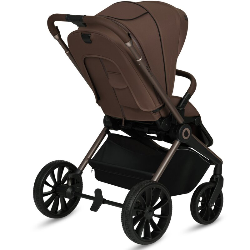 Carucior sport, Lionelo, Mika Plus, Cadru din aluminiu, Copertina XXL, Spatar reglabil in 3 pozitii, Cu accesorii, Pana la 22 kg, 6-48 luni; EN1888-1, EN1888-2 EN1466, Mocha Mousse [11]