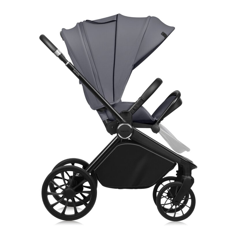 Carucior sport, Lionelo, Mika Plus, Cadru din aluminiu, Copertina XXL, Spatar reglabil in 3 pozitii, Cu accesorii, Pana la 22 kg, 6-48 luni; EN1888-1, EN1888-2 EN1466, Gri [15]