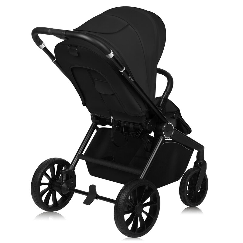 Carucior sport, Lionelo, Mika Plus, Cadru din aluminiu, Copertina XXL, Spatar reglabil in 3 pozitii, Cu accesorii, Pana la 22 kg, 6-48 luni; EN1888-1, EN1888-2 EN1466, Negru [8]