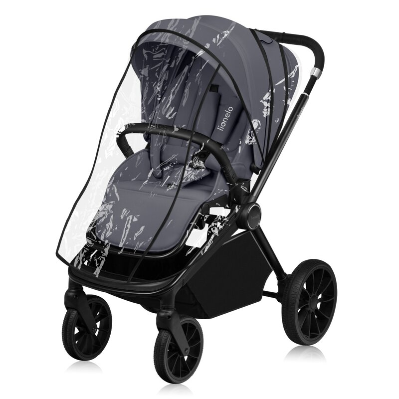Carucior sport, Lionelo, Mika Plus, Cadru din aluminiu, Copertina XXL, Spatar reglabil in 3 pozitii, Cu accesorii, Pana la 22 kg, 6-48 luni; EN1888-1, EN1888-2 EN1466, Gri [7]