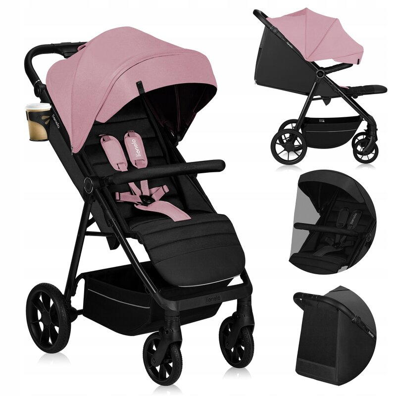 Carucior sport, Lionelo, Mira, Maner reglabil in 5 pozitii, Spatar si suport de picioare reglabile, Plasa de tantari si suport biberon incluse, Pana la 22 kg, 6 luni+, Conform cu EN1888-1, EN1888-2, T [10]
