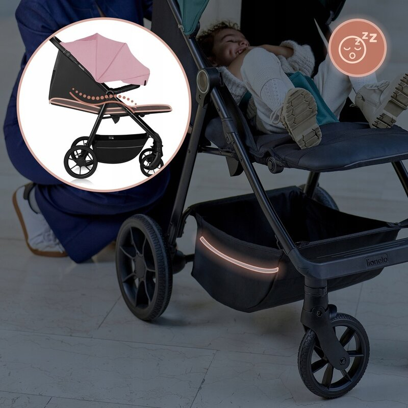 Carucior sport, Lionelo, Mira, Maner reglabil in 5 pozitii, Spatar si suport de picioare reglabile, Plasa de tantari si suport biberon incluse, Pana la 22 kg, 6 luni+, Conform cu EN1888-1, EN1888-2, T [20]