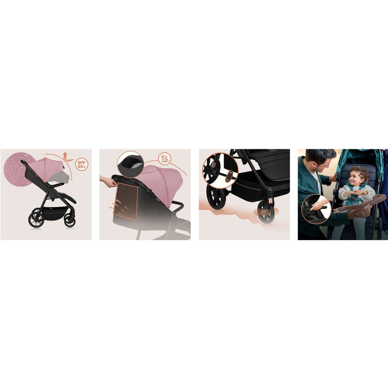 Carucior sport, Lionelo, Mira, Maner reglabil in 5 pozitii, Spatar si suport de picioare reglabile, Plasa de tantari si suport biberon incluse, Pana la 22 kg, 6 luni+, Conform cu EN1888-1, EN1888-2, T [27]
