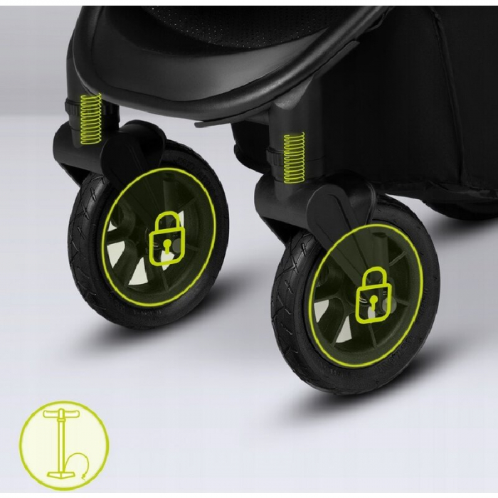 Carucior sport, Lionelo, Natt, De la nastere, Cu accesorii si capotina XXL reglabila, 0 - 22 kg, Conform cu standardele europene de securitate EN1888-1, EN1888-2, Gri [21]