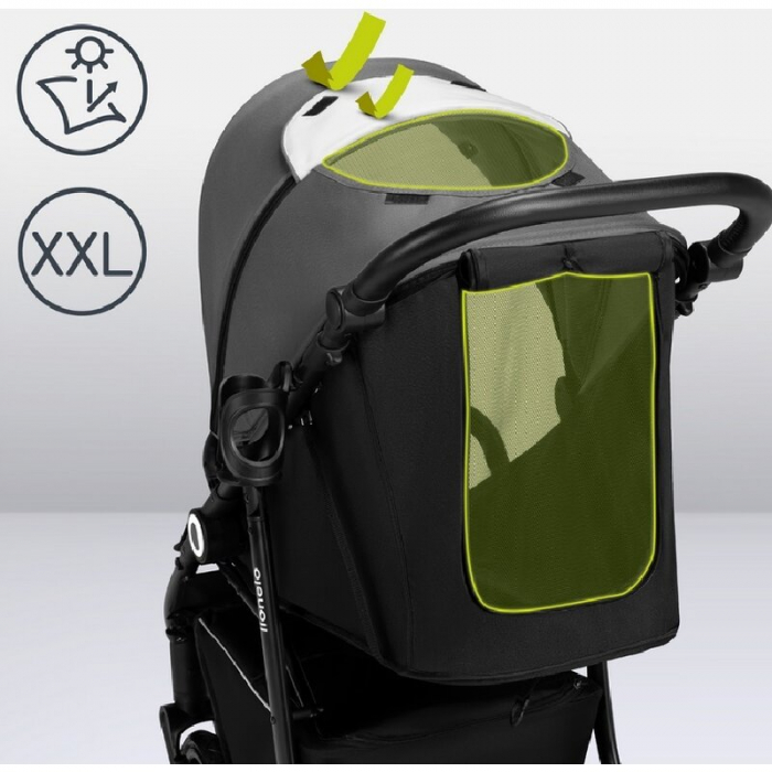 Carucior sport, Lionelo, Natt, De la nastere, Cu accesorii si capotina XXL reglabila, 0 - 22 kg, Conform cu standardele europene de securitate EN1888-1, EN1888-2, Gri [24]