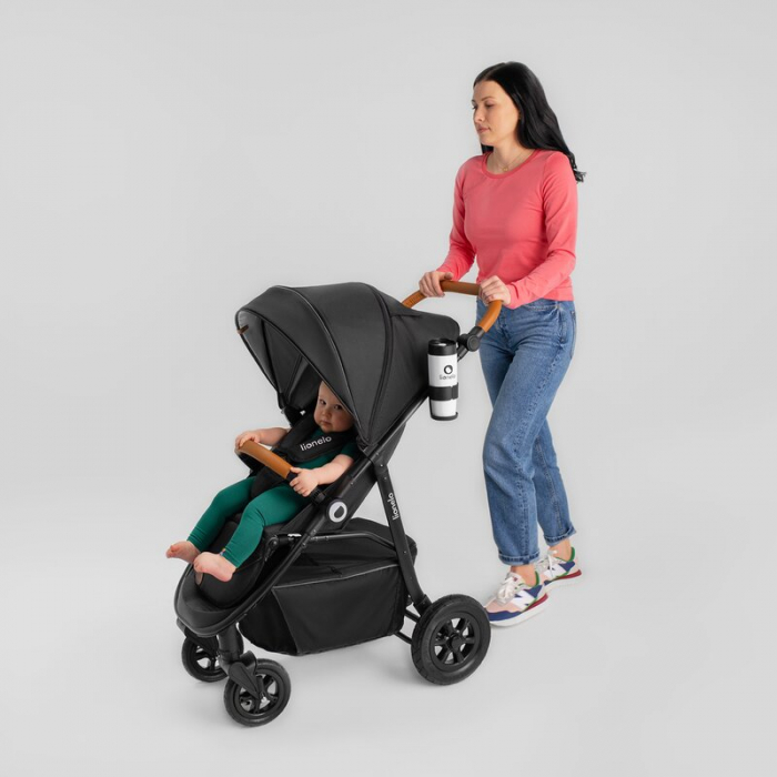 Carucior sport, Lionelo, Natt, De la nastere, Cu accesorii si capotina XXL reglabila, 0 - 22 kg, Conform cu standardele europene de securitate EN1888-1, EN1888-2, Bej [38]