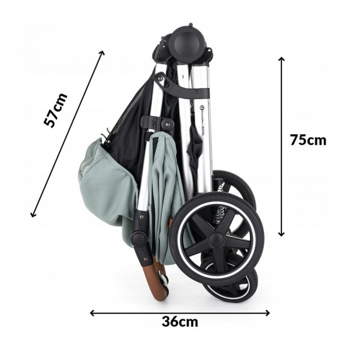 Carucior sport, Petite&Mars, Royal, Include husa pentru scaun, husa pentru picioare, geanta pentru scutece si capotina extensibila, Cu fereastra, Impermeabila, Cu SPF 50, Aluminiu, 0-22 kg, 111 x 57 x [15]