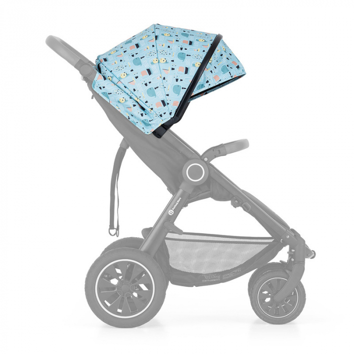 Carucior sport, Petite&Mars, Street+ Air, Include capotina impermeabila Editie limitata, Cu fereastra, husa picioare, cos de bagaje, Cu roti gonflabile, Centura de siguranta in 5 puncte, Pana la 25 kg [6]