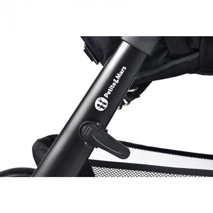 Carucior sport, Petite&Mars, Street+ Air, Include capotina impermeabila Editie limitata, Cu fereastra, husa picioare, cos de bagaje, Cu roti gonflabile, Centura de siguranta in 5 puncte, Pana la 25 kg [15]
