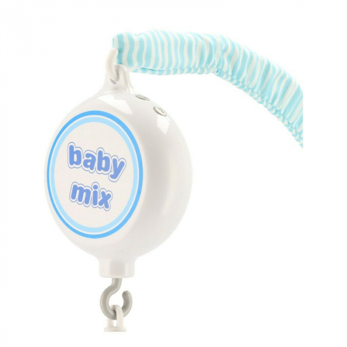 Carusel muzical, BabyMix, Pentru patut, Cu 5 jucarii din plus, Elephants and foxes [2]