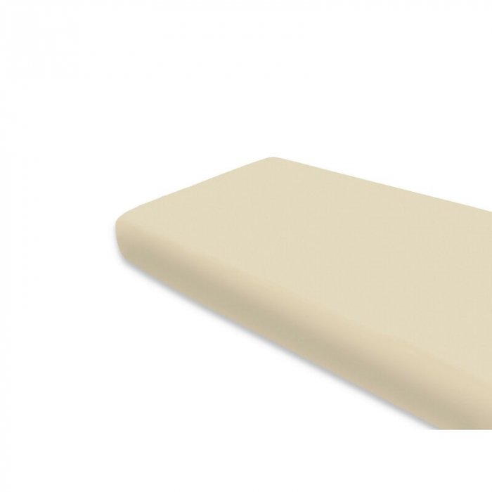 Cearceaf cu elastic, MimiNu, Jerse, Pentru pat 160x80 cm, Material certificat Oeko Tex Standard 100, Nugat [1]