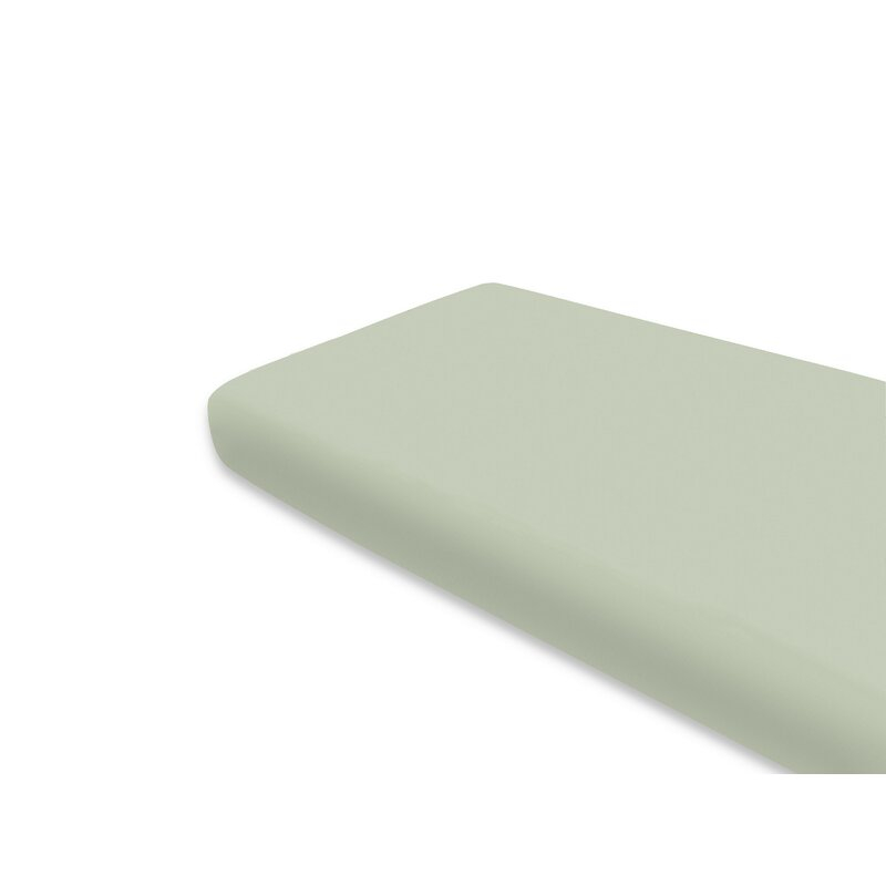 Cearceaf cu elastic, MimiNu, Jerse, Pentru pat 160x80 cm, Material certificat Oeko Tex Standard 100, Olive [1]