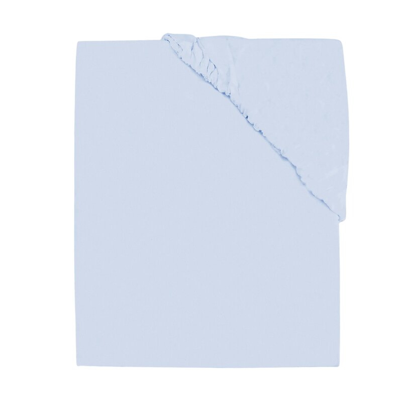 Cearceaf cu elastic, MimiNu, Jerse, Pentru patut 140X70 cm, Material certificat Oeko Tex Standard 100, Light Blue [1]