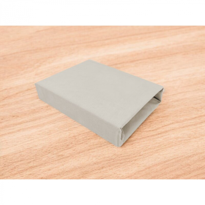 Cearceaf cu elastic, MimiNu, Pentru pat 160x80 cm, Din bumbac certificat Oeko Tex Standard 100, Colectia Royal, Beige [2]