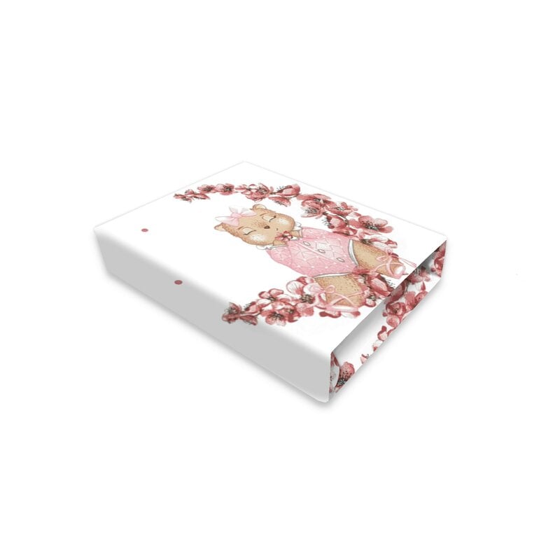 Cearceaf cu elastic, MimiNu, Pentru patut 120X60 cm, Din bumbac certificat Oeko Tex Standard 100, Design, Betty [1]