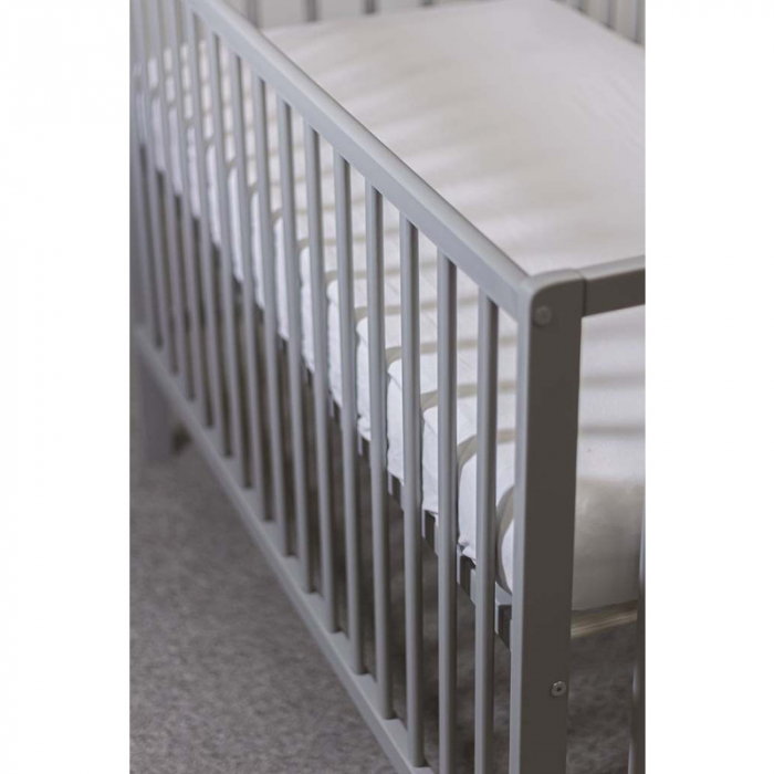 Cearceaf cu eleastic, Petite&Mars, Soft Dream, Din Jersey, Lavabil la masina pana la 40 de garde, 120x60 cm, Alb [6]
