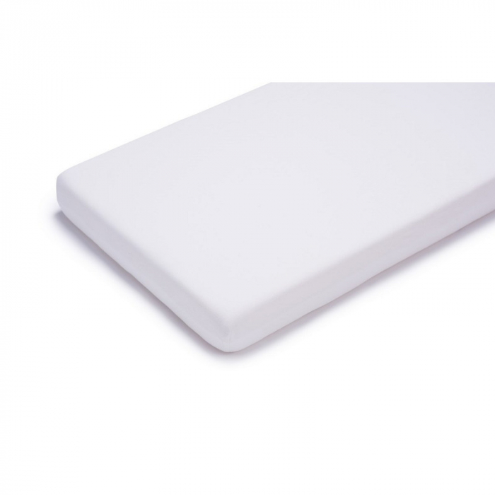 Cearceaf cu eleastic, Petite&Mars, Soft Dream, Din Jersey, Lavabil la masina pana la 40 de garde, 120x60 cm, Alb [1]