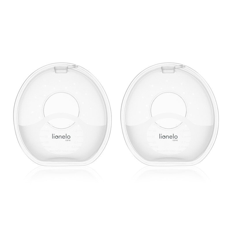 Colectoare san, Lionelo, 2 buc, 60 ml, fara BPA, Ergonomice, Compatibile cu orice sutien, Transparent [1]
