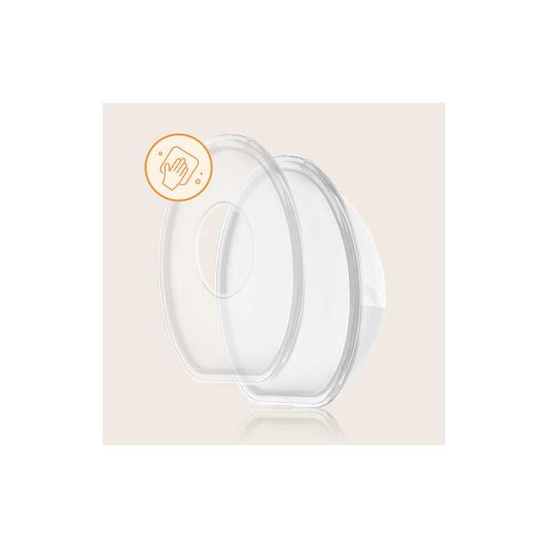 Colectoare san, Lionelo, 2 buc, 60 ml, fara BPA, Ergonomice, Compatibile cu orice sutien, Transparent [8]