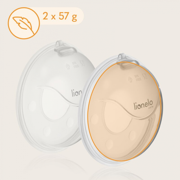Colector de lapte, Lionelo, Milky, 2 buc, Se potriveste tuturor sutienelor, Cutie depozitare igienica inclusa, Fara bisfenol A, Capacitate 40 ml, Transparent [15]