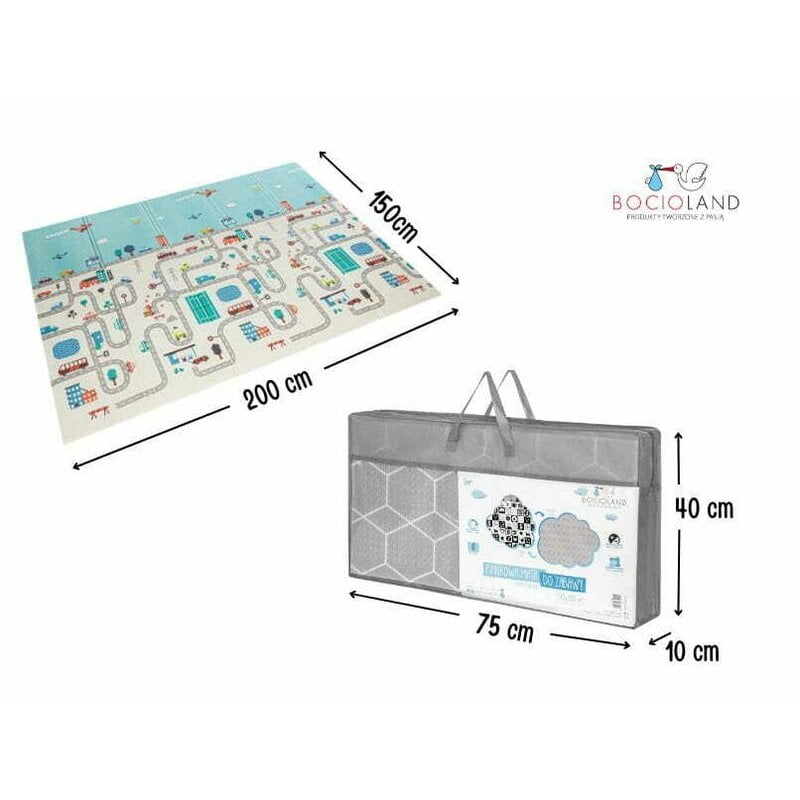 Covoras de joaca, Bocioland, City, Pliabil, Protectie impotriva loviturilor, Dimensiune mare, 200 x 150 cm, Cu Imprimeu pe ambele parti, Potrivit pentru utlizare atat in interior, cat si in exterior [8]