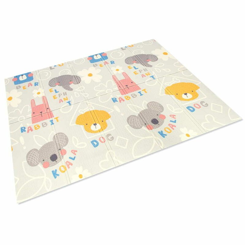Covoras de joaca, Bocioland, Grey Elephant, Pliabil, Protectie impotriva loviturilor, Dimensiune mare, 180 x 150 cm, Cu Imprimeu pe ambele parti, Potrivit pentru utlizare atat in interior, cat si in e [5]