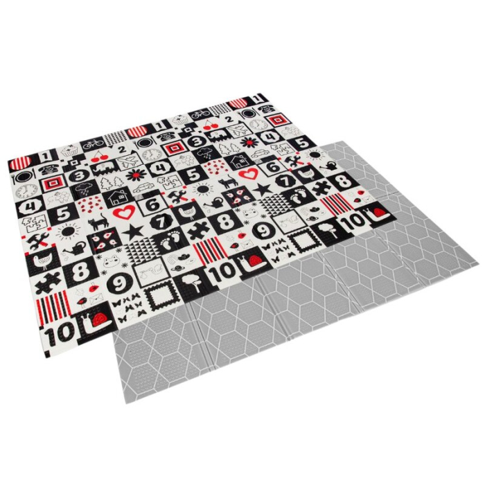 Covoras de joaca, Bocioland, Honeycomb, Pliabil, Protectie impotriva loviturilor, Dimensiune mare, 200 x 150 cm, Cu Imprimeu pe ambele parti, Potrivit pentru utlizare atat in interior, cat si in exter [1]