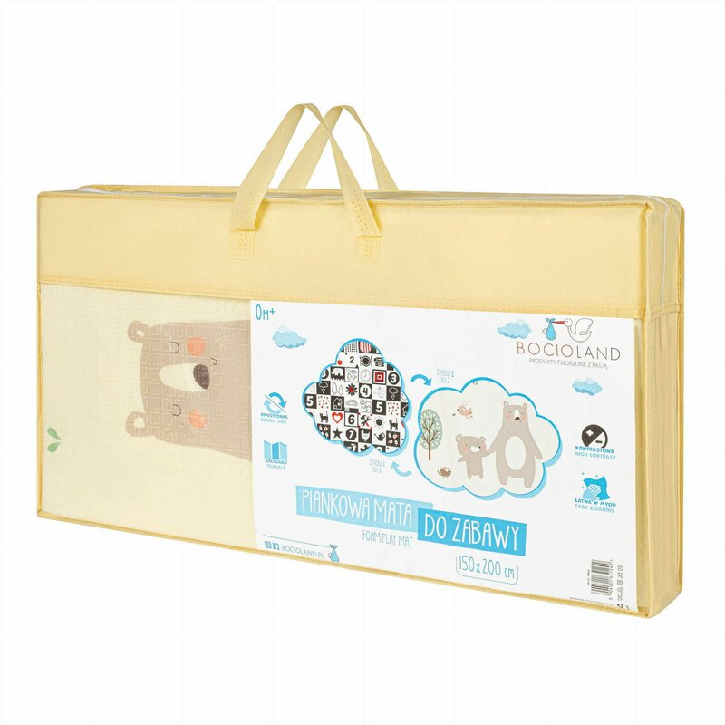Covoras de joaca, Bocioland, Little Bear, Pliabil, Protectie impotriva loviturilor, Dimensiune mare, 200 x 150 cm, Cu Imprimeu pe ambele parti, Potrivit pentru utlizare atat in interior, cat si in ext [11]
