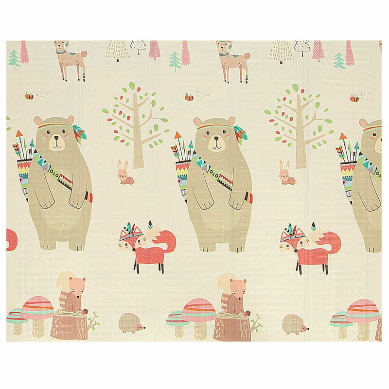 Covoras de joaca, Bocioland, Panda, Pliabil, Protectie impotriva loviturilor, Dimensiune mare, 180 x 150 cm, Cu Imprimeu pe ambele parti, Potrivit pentru utlizare atat in interior, cat si in exterior [6]