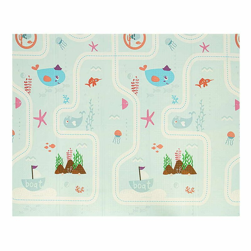 Covoras de joaca, Bocioland, Water City, Pliabil, Protectie impotriva loviturilor, Dimensiune mare, 180 x 150 cm, Cu Imprimeu pe ambele parti, Potrivit pentru utlizare atat in interior, cat si in exte [3]
