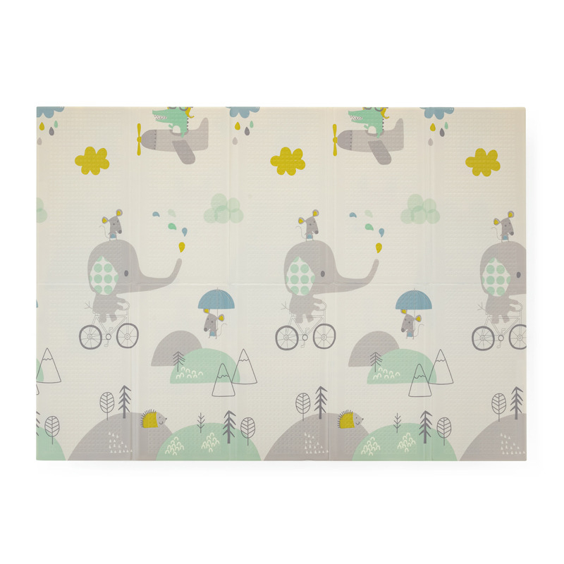 Covoras de joaca, Petite&Mars, Reversibil, Include geanta pentru transport, Pliabil si impermeabil, Non-toxic, 197 x 147 x 1 cm, Animale, 0 luni+, Multicolor [3]