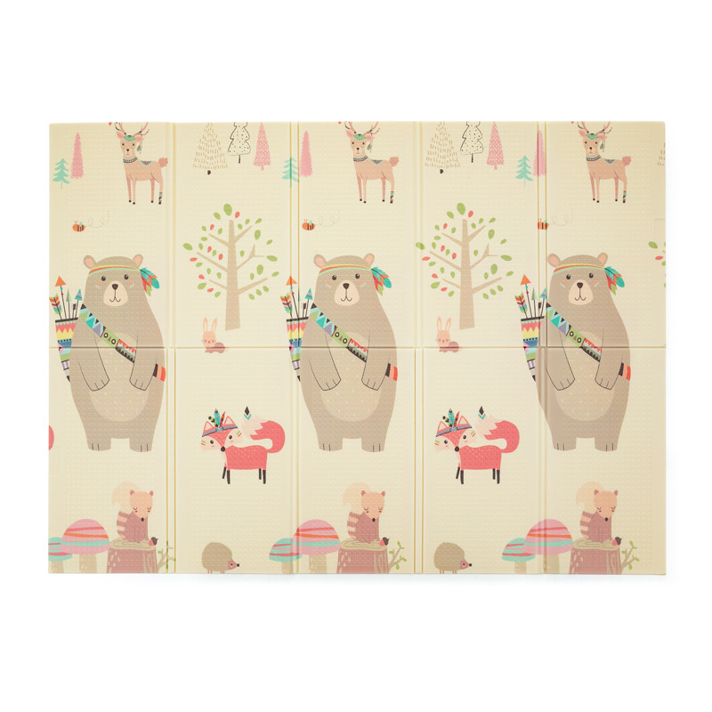 Covoras de joaca, Petite&Mars, Reversibil, Include geanta pentru transport, Pliabil si impermeabil, Non-toxic, 197 x 147 x 1 cm, Animale, 0 luni+, Multicolor [2]
