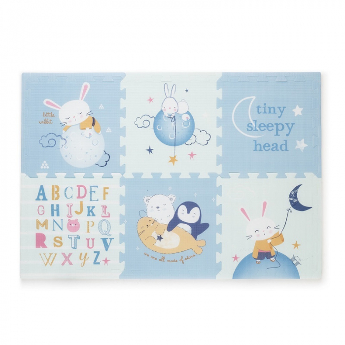 Covoras puzzle, Petite&Mars, Din spuma, Format din 6 piese reversibile, 116x174x1.5 cm, Multicolor [2]