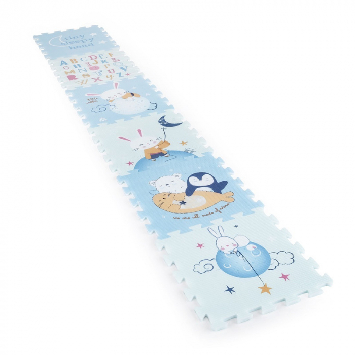 Covoras puzzle, Petite&Mars, Din spuma, Format din 6 piese reversibile, 116x174x1.5 cm, Multicolor [9]