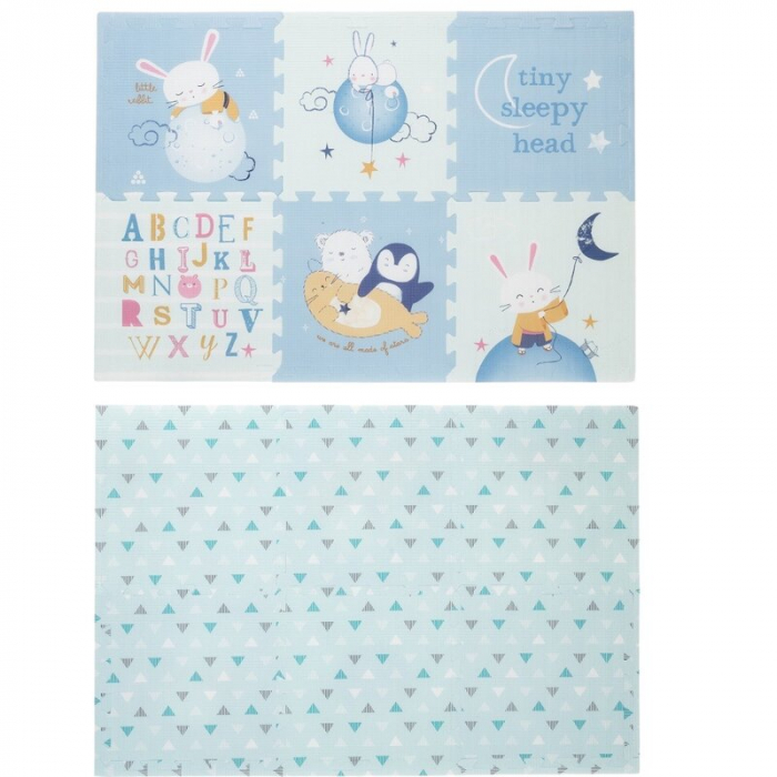 Covoras puzzle, Petite&Mars, Din spuma, Format din 6 piese reversibile, 116x174x1.5 cm, Multicolor [1]