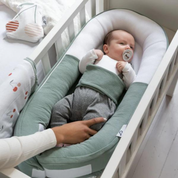 Doomoo - Baby Nest din bumbac organic Cocoon Tetra Jersey Green [5]