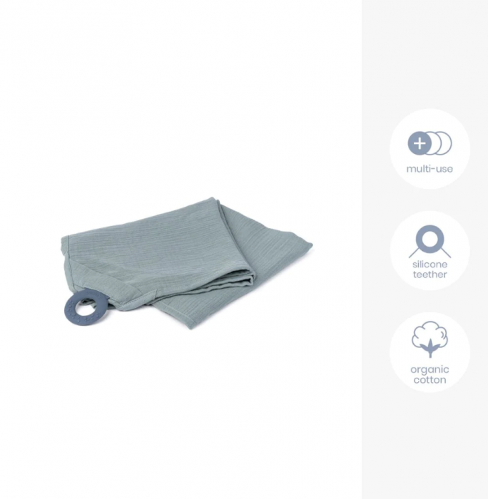 Doomoo - Esarfa pentru alaptat multifunctionala din bumbac organic Mom’n Play Green [8]