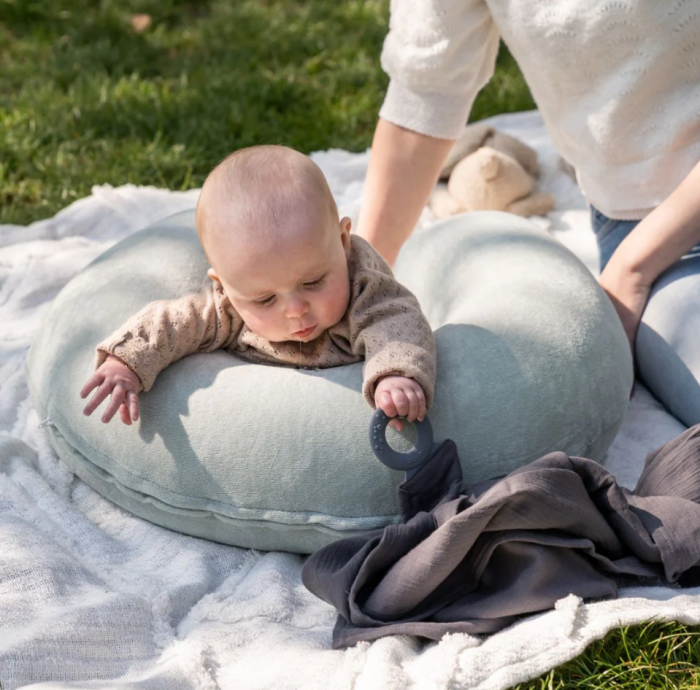 Doomoo - Esarfa pentru alaptat multifunctionala din bumbac organic Mom’n Play Grey [4]