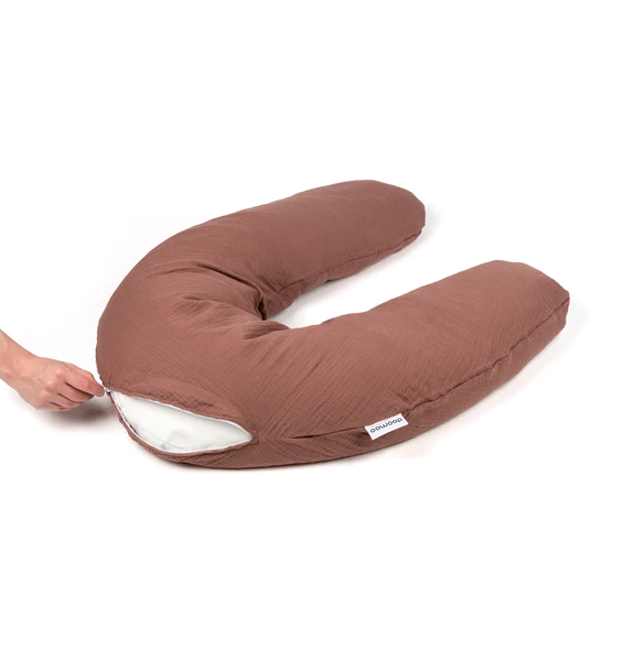Doomoo - Perna mare 3 in 1 Comfy Big Tetra Brick din bumbac organic: perna gravide, suport pentru hranire, suport pentru bebe [4]