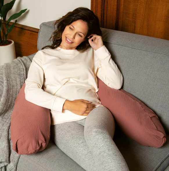 Doomoo - Perna mare 3 in 1 Comfy Big Tetra Brick din bumbac organic: perna gravide, suport pentru hranire, suport pentru bebe [5]
