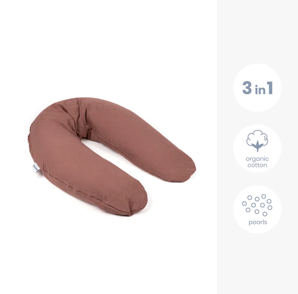 Doomoo - Perna mare 3 in 1 Comfy Big Tetra Brick din bumbac organic: perna gravide, suport pentru hranire, suport pentru bebe [3]