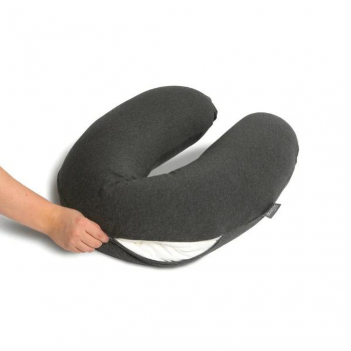 Doomoo - Perna mare pentru gravide si bebelusi 3 in 1, bumbac organic Buddy Chine Anthracite [3]