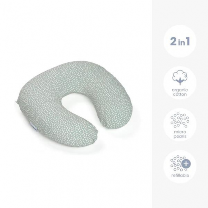 Doomoo - Perna pentru alaptat 2 in 1 Softy Cloudy kaki [2]