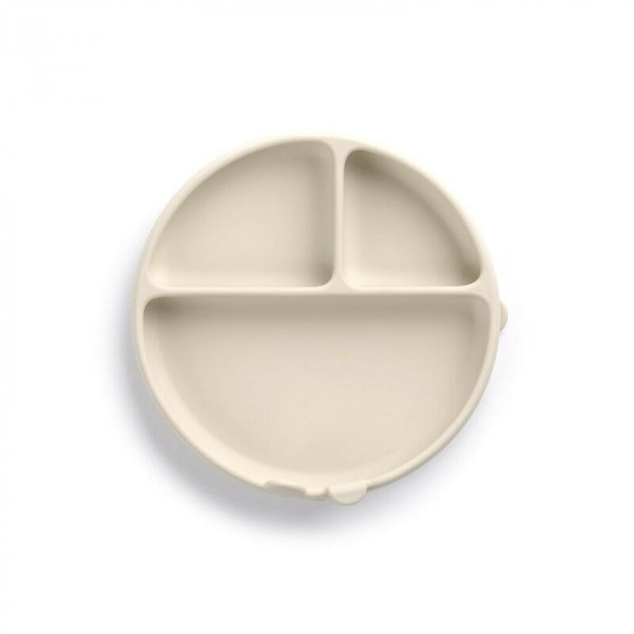 Farfurie BLW, Jane, Din silicon, Cu ventuze, 17 x 17 x 4 cm, BPA Free, Sand [2]