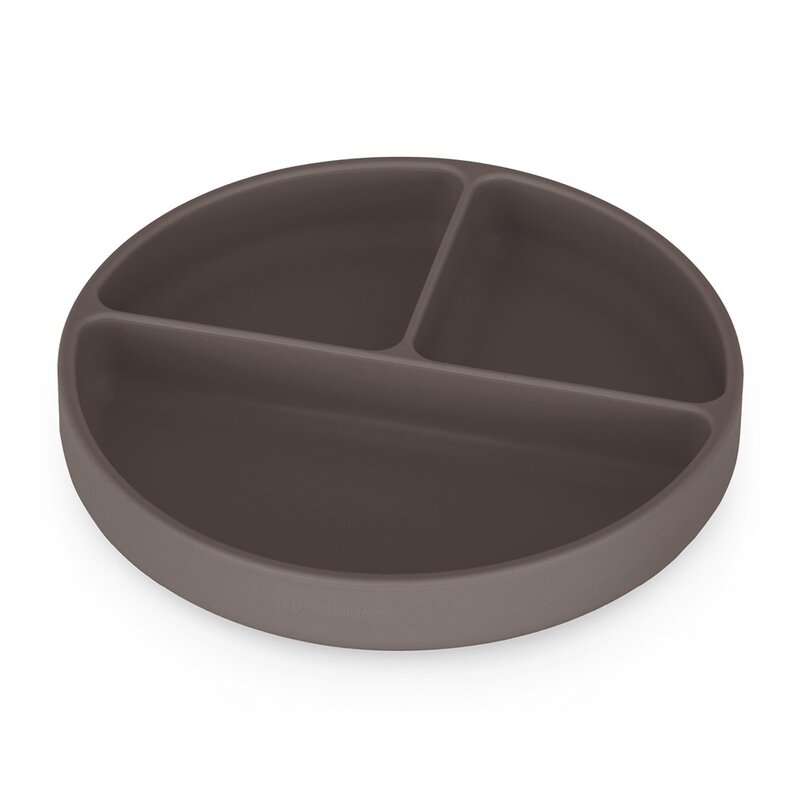 Farfurie compartimentata, Petite&Mars, Take&Match, Din silicon, Rotunda, Cu ventuza si 3 compartimente, Adecvata pentru masina de spalat vase si microunde, Nu absoarbe mirosuri, Fara BPA, 500 ml, 6 lu [2]