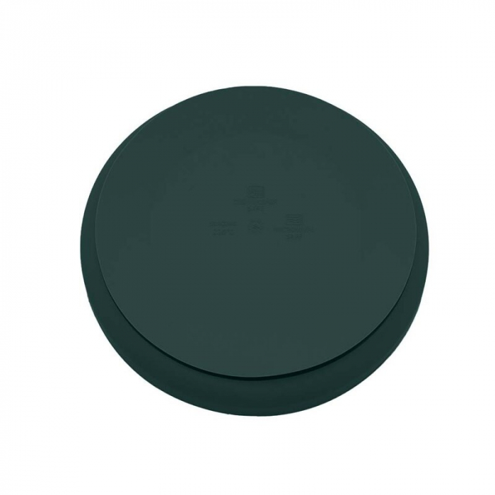 Farfurie, Petite&Mars, Take&Match, Din silicon, Cu ventuza, Fara BPA, 6 luni+, 400 ml, Verde Inchis [4]
