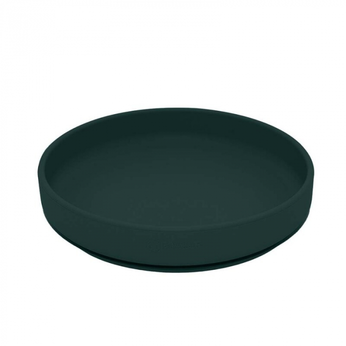 Farfurie, Petite&Mars, Take&Match, Din silicon, Cu ventuza, Fara BPA, 6 luni+, 400 ml, Verde Inchis [1]